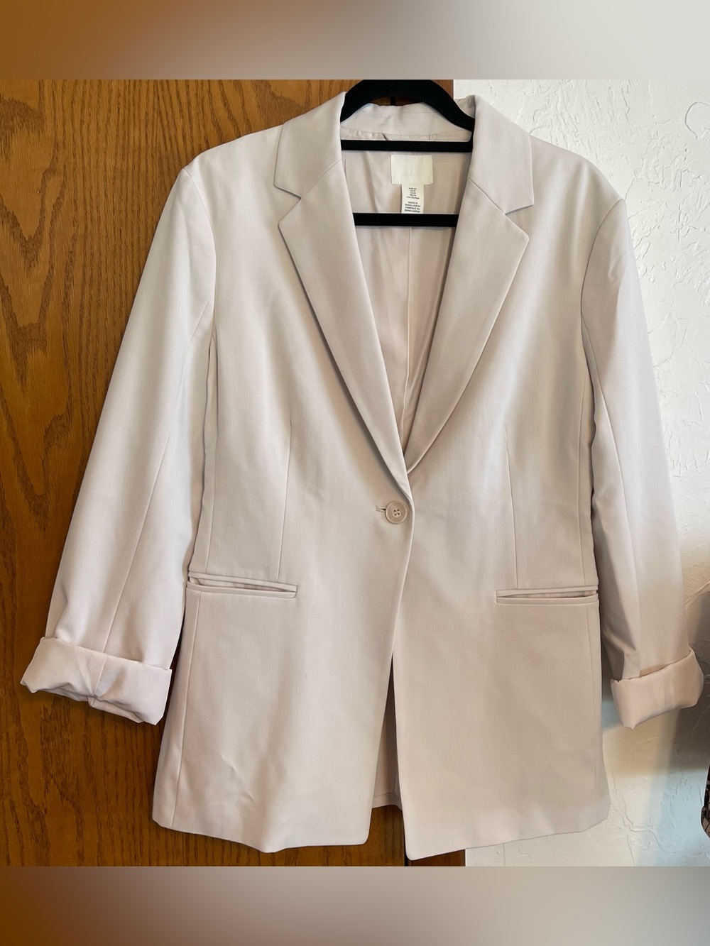 H&M Cream Fitted Women's Blazer